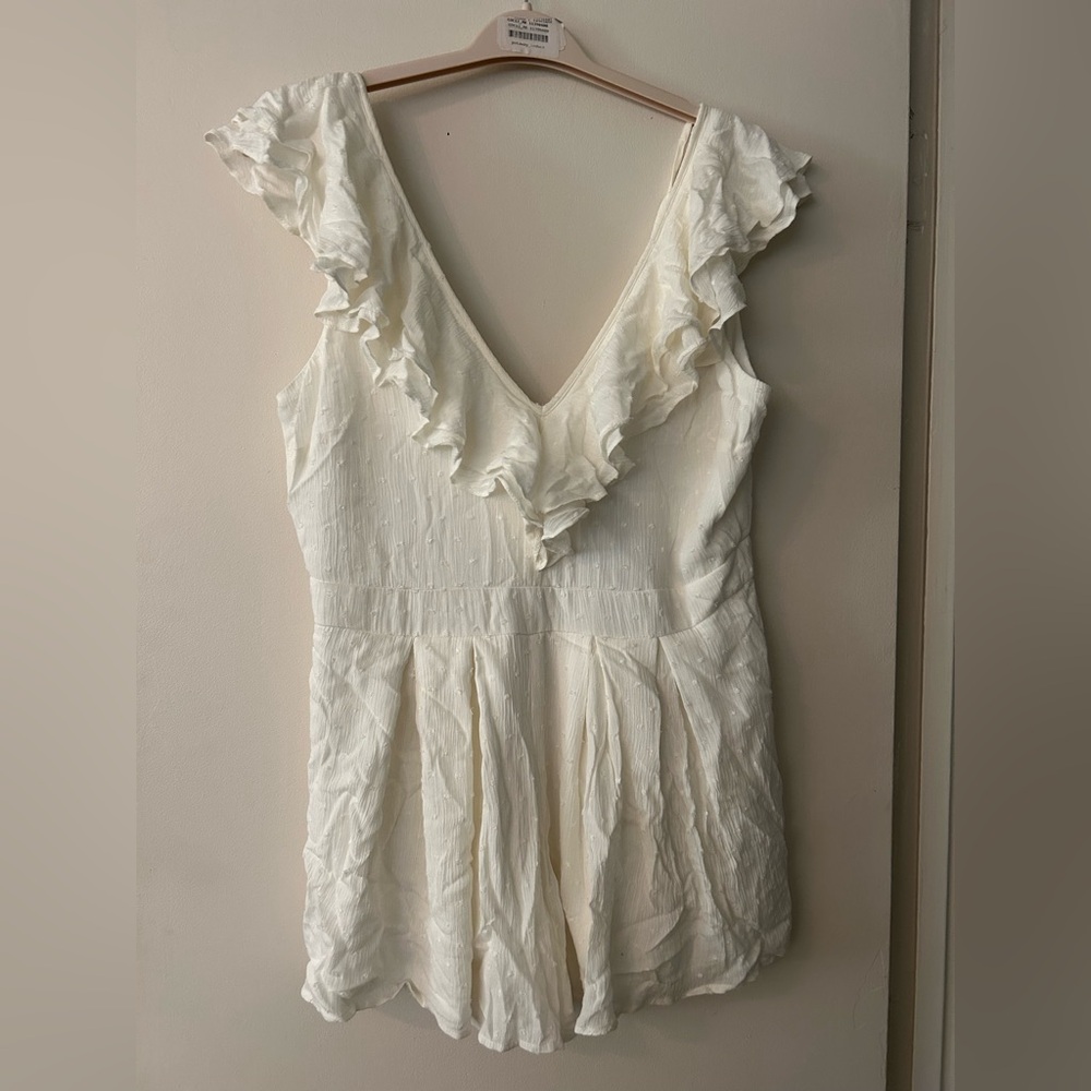 Lulu's White Ruffle Mini Dress - Picture 2 of 4